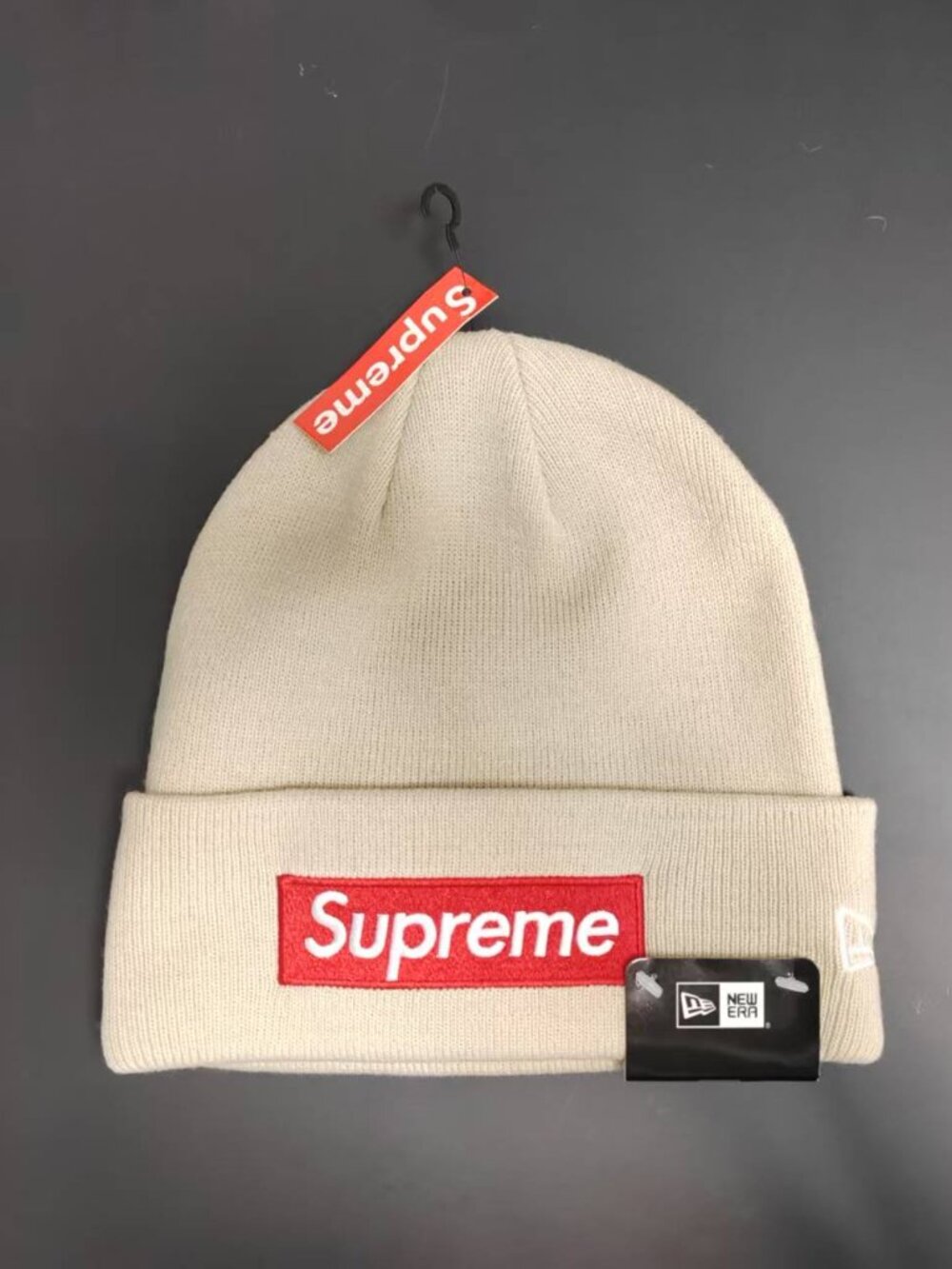 Supreme x New Era Box Logo Beanie from the Fall/Winter 2024 (FW24) collection in
